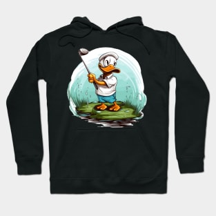 Duck playing golf Hoodie